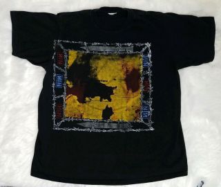 Nine Inch Nails Vintage T - Shirt " The Downward Spiral " Misprint Xl 94 - 95