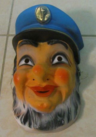 1960s Early Vintage Sailor Character Plastic Halloween Mask Nicely Made