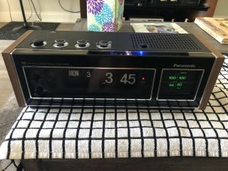 Vintage 1971 Panasonic National Premium Rc - 6493 Am/fm Snooze/alarm Clock Radio