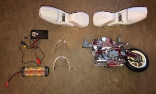 Vintage Kyosho Honda NSR 500 Hang On Rider Motorcycle 1/8 Scale Partial Build 6