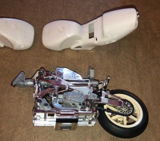 Vintage Kyosho Honda NSR 500 Hang On Rider Motorcycle 1/8 Scale Partial Build 8