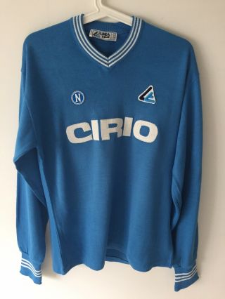 Napoli Linea Time Cirio 1984/85 Maradona Calcio L/s Vintage Maglia Shirt