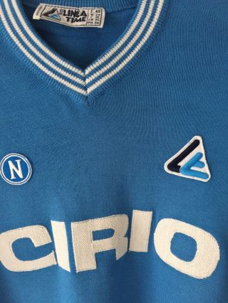 Napoli Linea Time Cirio 1984/85 Maradona Calcio L/S Vintage Maglia Shirt 2