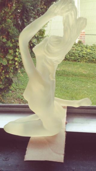 SET of LUCITE MIRAGE ACRYLIC FROSTED RESIN VINTAGE MCM STATUE BUST FIGURINE 6