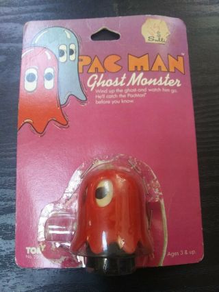 Vintage Pac - Man Ghost Monster Wind - Up Toy 1981 Blinky