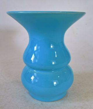 Vintage “CATALINA ISLAND POTTERY” Bulbous Vase – Turquoise Glaze Over White Clay 2