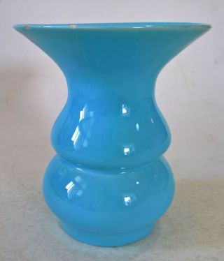 Vintage “CATALINA ISLAND POTTERY” Bulbous Vase – Turquoise Glaze Over White Clay 4