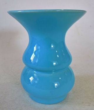 Vintage “CATALINA ISLAND POTTERY” Bulbous Vase – Turquoise Glaze Over White Clay 5
