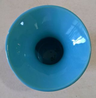 Vintage “CATALINA ISLAND POTTERY” Bulbous Vase – Turquoise Glaze Over White Clay 6
