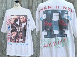 Vtg Boys Ii Men 1995 Tour Rap R & B Single Stitch Tee T Shirt White Double Sided