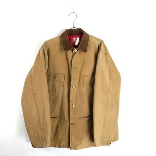 Vintage 80s Carhartt Insulated Jacket Size Xl Barn Chore Buttons Duck Canvas Men
