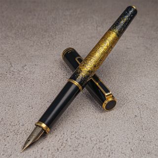 Rare Pilot 2002 Custom Celemo Makie 14k Gold F Fine Nib Fountain Pen