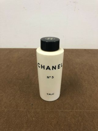 Vintage Chanel No 5 Talc 4 Oz Bottle Nos Fragrance Talcum Dusting Powder
