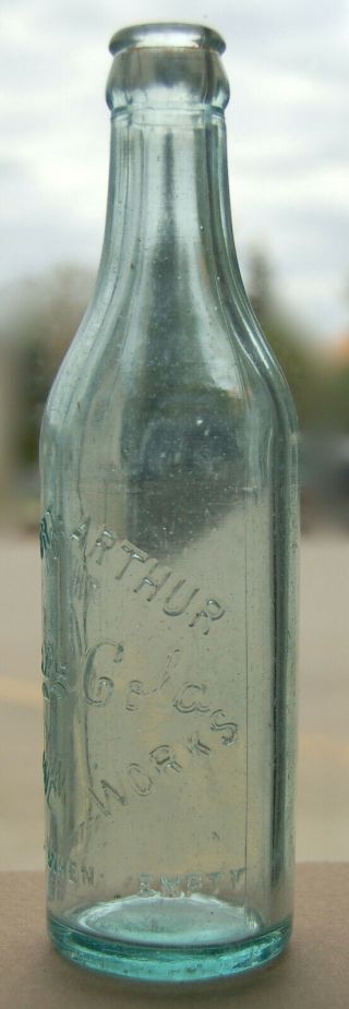 RARE Straight Sided Port Arthur Bottling Ontario Coca - Cola c1910 3