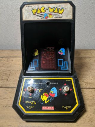 Vintage 1981 Coleco Pac - Man Mini Arcade Game Midway Games Great