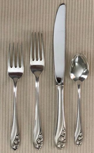 Gorham Lily Of The Valley Sterling 4 Piece Place Setting (s) No Mono