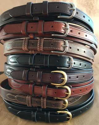 1 - 1/2 Amish Handmade Western Cowboy Texas Ranger Style Leather Belt 1.  5 " Usa Ccw