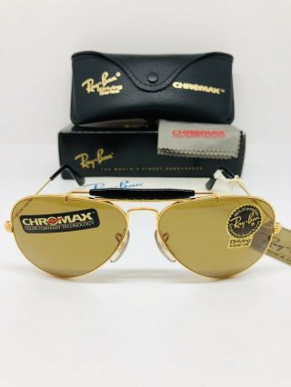 Vintage B&l Ray Ban Driving Series Outdoorsman B - 20 Chromax Lens 58mm W1663