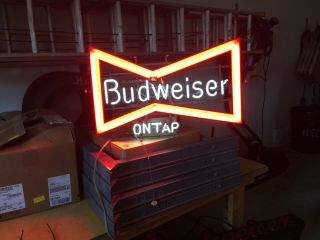 Rare Vintage Budweiser Beer Neon Lighted Sign