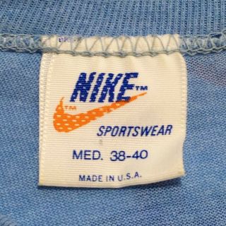 VINTAGE MENS LATE 70s NIKE T - SHIRT THERE IS NO FINISH LINE ORANGE SWOOSH TAG 2
