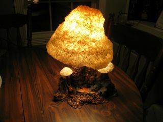 Vintage 1980s Magic Mushroom Table Lamp Co.  Compton Los Angeles Ca