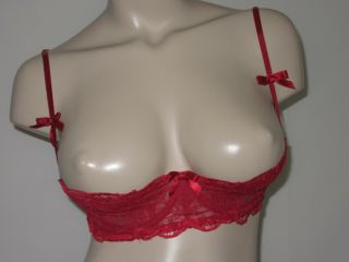 Agent Provocateur 34d Love Red Lace Sheer 1/2 Cup Vintage Bra Knickers Forever