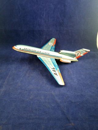 Vintage American Air Lines Boeing 727 - N 751 A Friction Plane Tin Toy - Japan