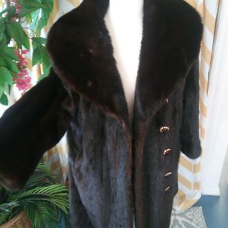 A.  Dworkin Philadelphia Ladies Size XL Dark Brown real Mink Coat Vintage jacket 2