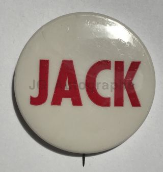 John F.  Kennedy Secret Service Agent Woody Taylor Personal Vintage " Jack " Button