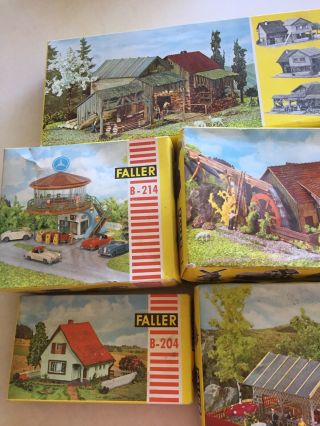 Vintage Faller Ho B - 204 214 230 269 225 Buildings Unbuilt Kit L@@k