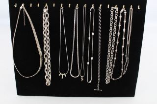 10 X Vintage.  925 Sterling Silver Chain Necklaces Inc.  Choker,  Collar (212g)