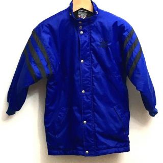 Vtg Adidas Coat Mens Med Winter Parka Trefoil Logo 90s Striped Spell Out Jacket