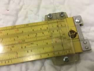 Vintage Pickett N600 - ES Slide Rule Log Speed with Leather Case,  1958 - 62 Style 4 3