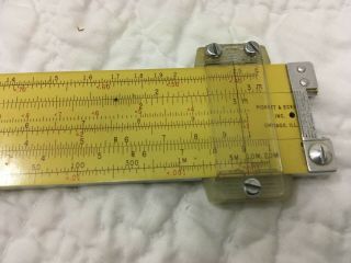 Vintage Pickett N600 - ES Slide Rule Log Speed with Leather Case,  1958 - 62 Style 4 5