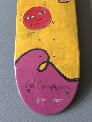 Toy Machine Ed Templeton Hand Painted Limited Edition Deck From 1994 46/50 RARE 4