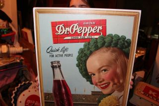 Rare Vintage 1940 ' s Dr Pepper Football Stadium Soda Pop Gas Oil 25 