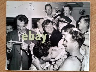 Babe Ruth Scarce Vintage 1942 Us Photo Pride Of The Yankees Baseball Gary Cooper