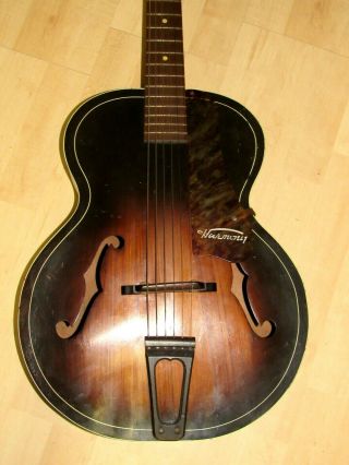 Vintage Harmony F - 45 Archtop Acoustic Guitar F Holes