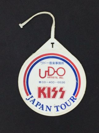 Kiss Ultra Rare First Japan Tour Band/crew Luggage Tag From 1977
