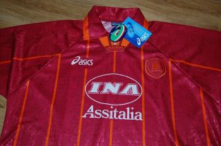 ASICS AS ROMA SHIRT 1996/97 DEADSTOCK 90 ' S MAGLIA FOOTBALL VINTAGE JERSEY 2