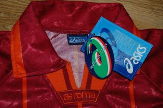 ASICS AS ROMA SHIRT 1996/97 DEADSTOCK 90 ' S MAGLIA FOOTBALL VINTAGE JERSEY 4