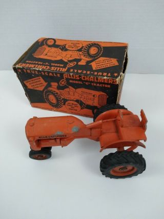 Vintage Allis Chalmers Model " C " Tractor American Precision Products Co Orange