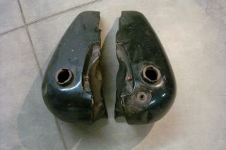 Harley Davidson Panhead Fuel Tanks 1965 One Year Only Rare Find Oem Fl