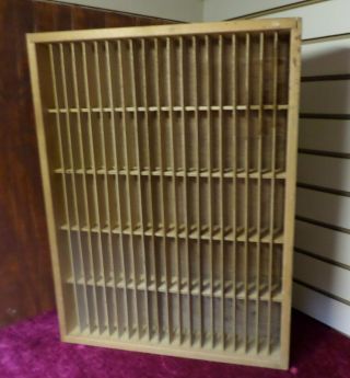 Napa Valley Box Co Vintage Cassette Tape 100 Slot Wooden Storage & Display Rack