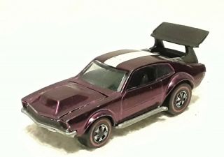 Vintage Hot Wheels Redlines Mighty Maverick Color Magenta 1969 Usa