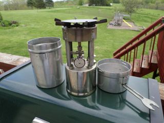 Vtg Coleman No.  530 Gi Pocket Stove A47 Case & Wrench Military Lantern Camp