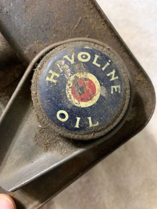 Vintage Early Rare Antique Havoline Indian Refining One Gallon Oil Can York 11