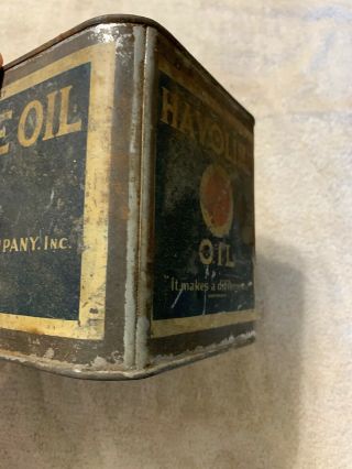 Vintage Early Rare Antique Havoline Indian Refining One Gallon Oil Can York 2