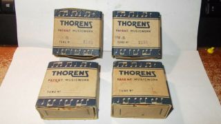 4 Vintage Thoren Patent Musicwork In Orginal Box And Paper Play Happy