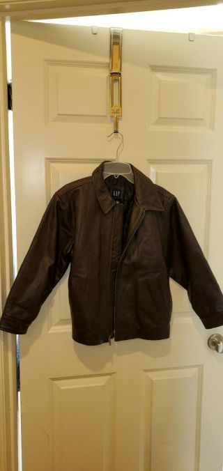 Gap Kids Vintage Leather Jacket - Size Medium - Boys 7 - 10yo